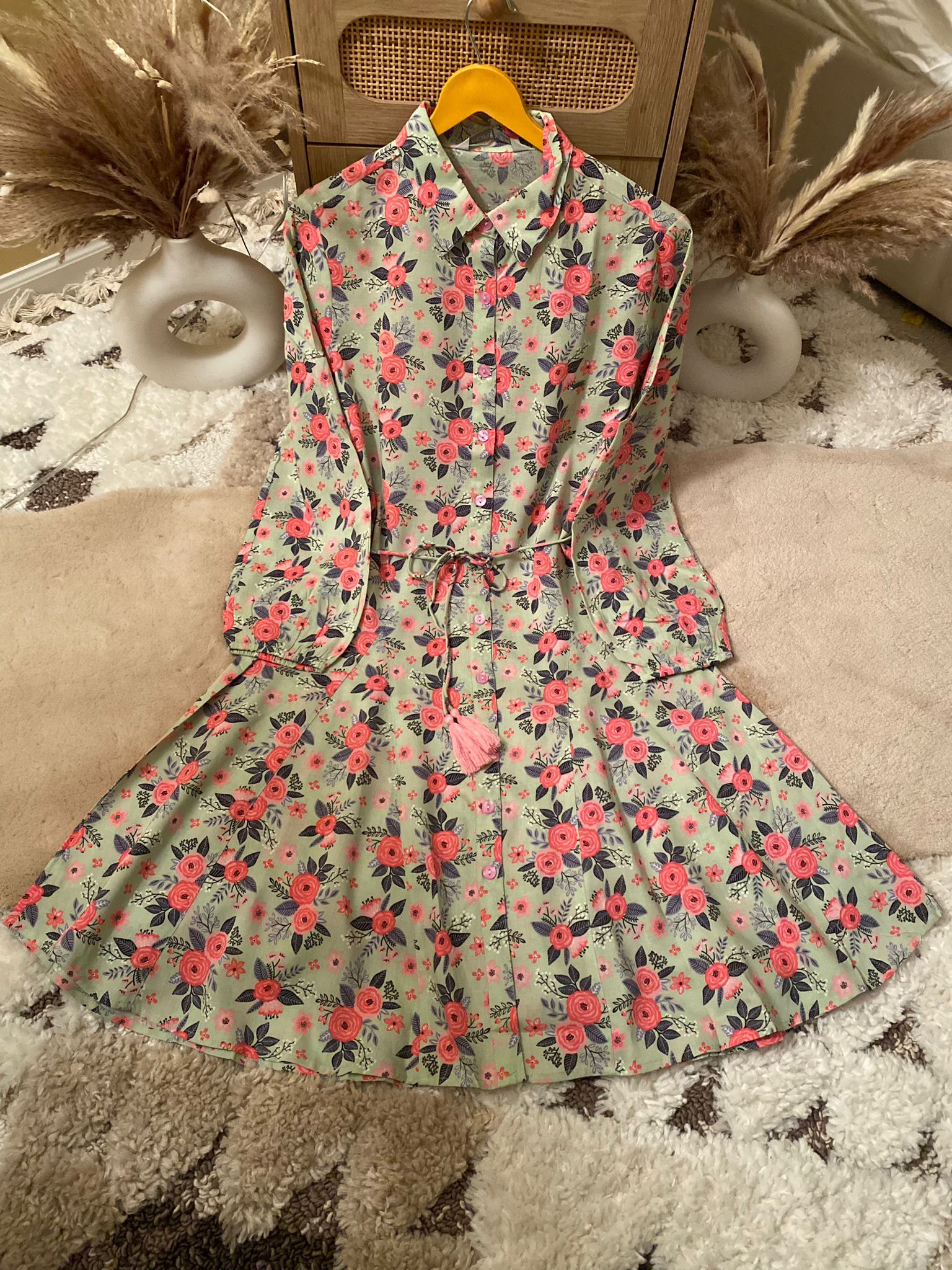 Floral Cotton Printed Long Dress _ Maxi