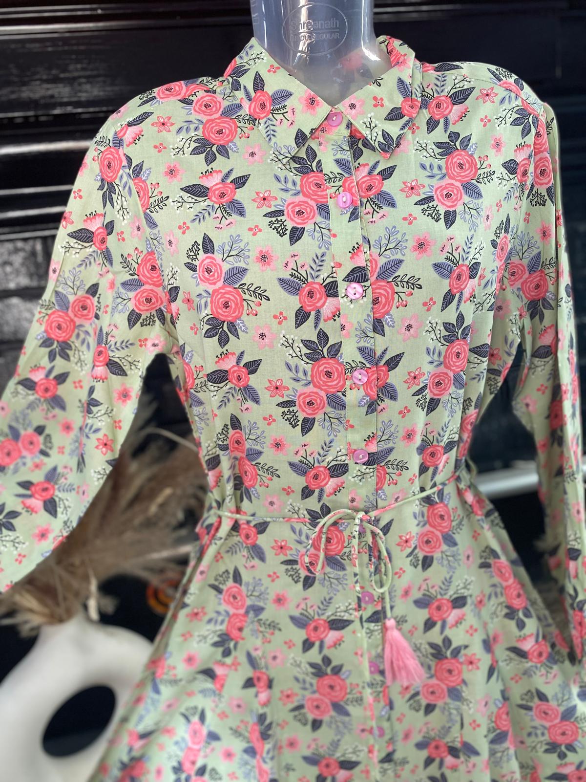 Floral Cotton Printed Long Dress / Maxi - Image 6