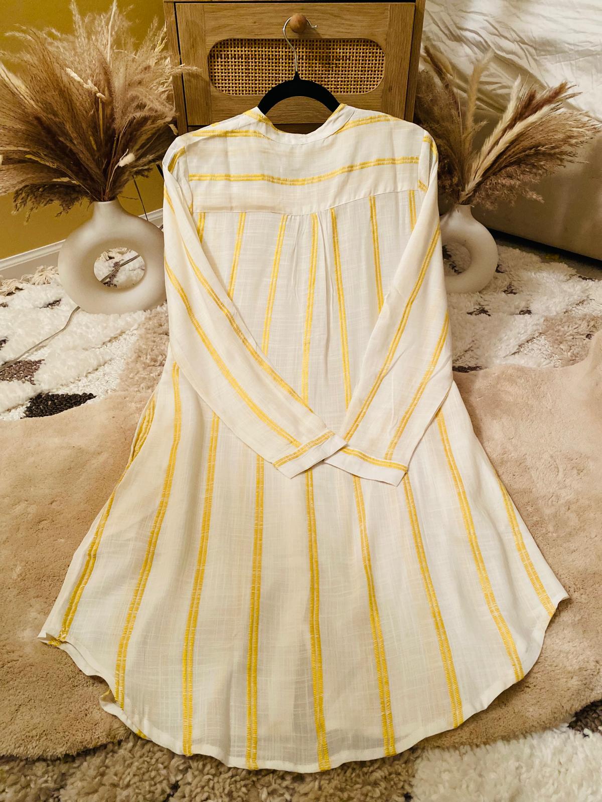 Cotton Striped Shirt Dress Kurti