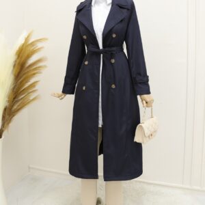 Lined-Belt-Trench-Coat-Navy-blue