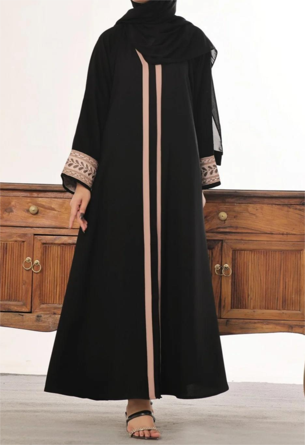 Black Embroidered Abaya