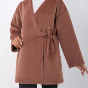 Fur Jacket Kimono- Brown