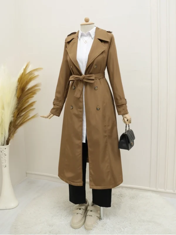 Lined Belt Trench Coat -Snuff