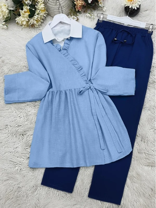 Linen Kimono - Baby Blue