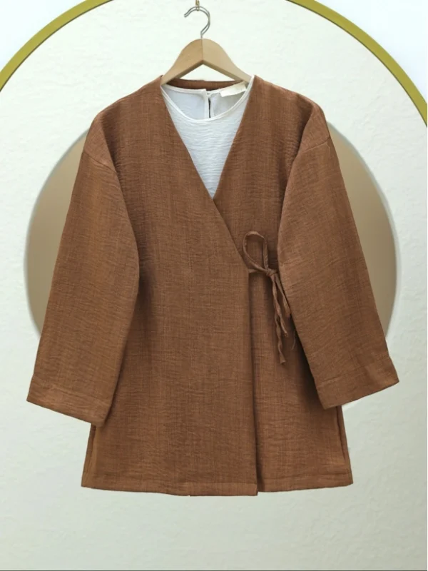 Linen Kimono - Cinnamon