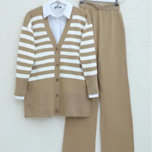 Striped Knit Suits -Co-ord Set