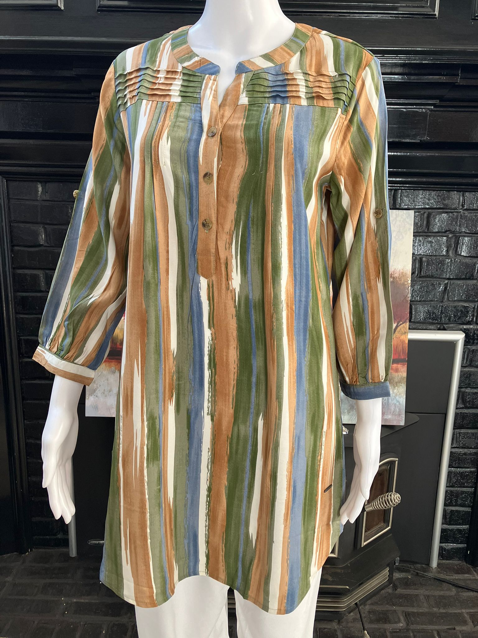 Abstract Print Tunic Short Dress for daily wear, formal office and college wear