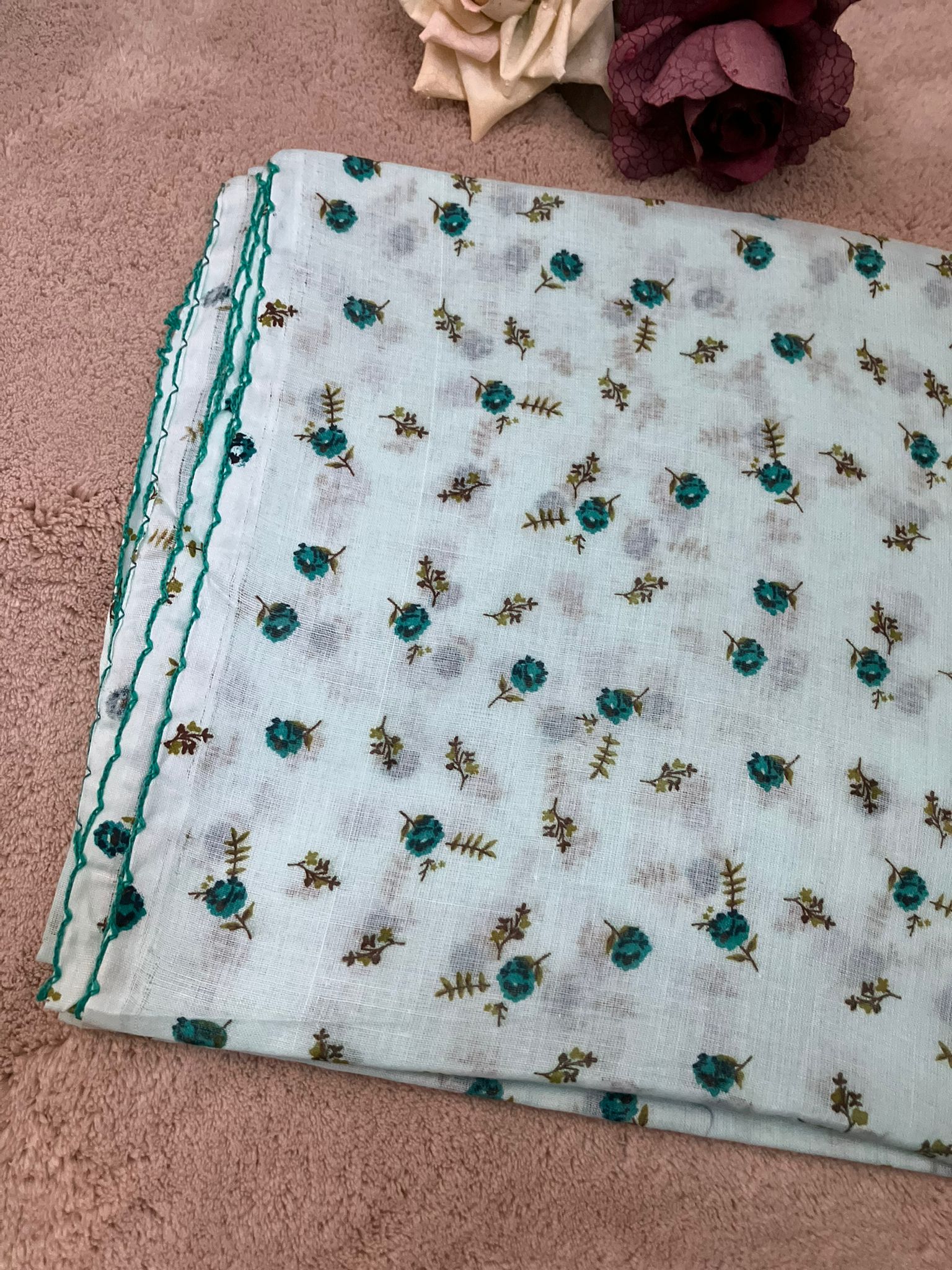 Cotton Full-Size Dupattas with Delicate Floral Prints