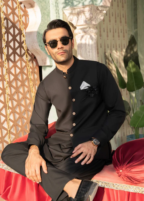 Elegant Black Waistcoat - Men Waistcoat