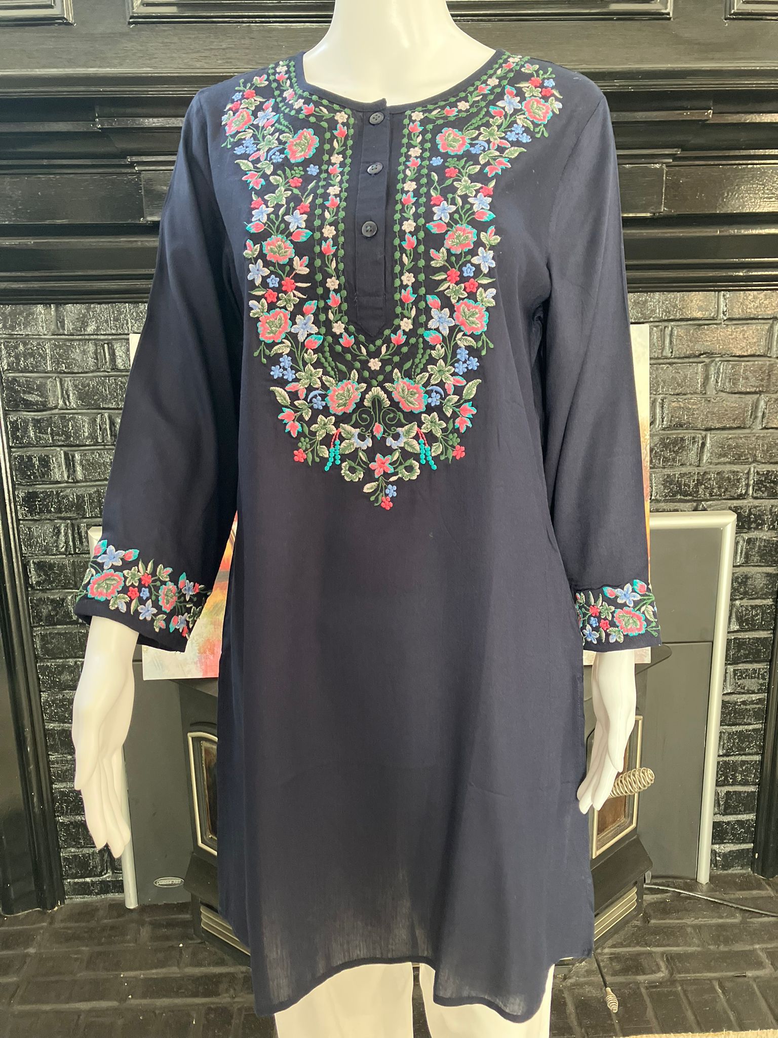 Embroidered Long Kurti a Lightweight & Elegant Kurti perfect for comfort wear