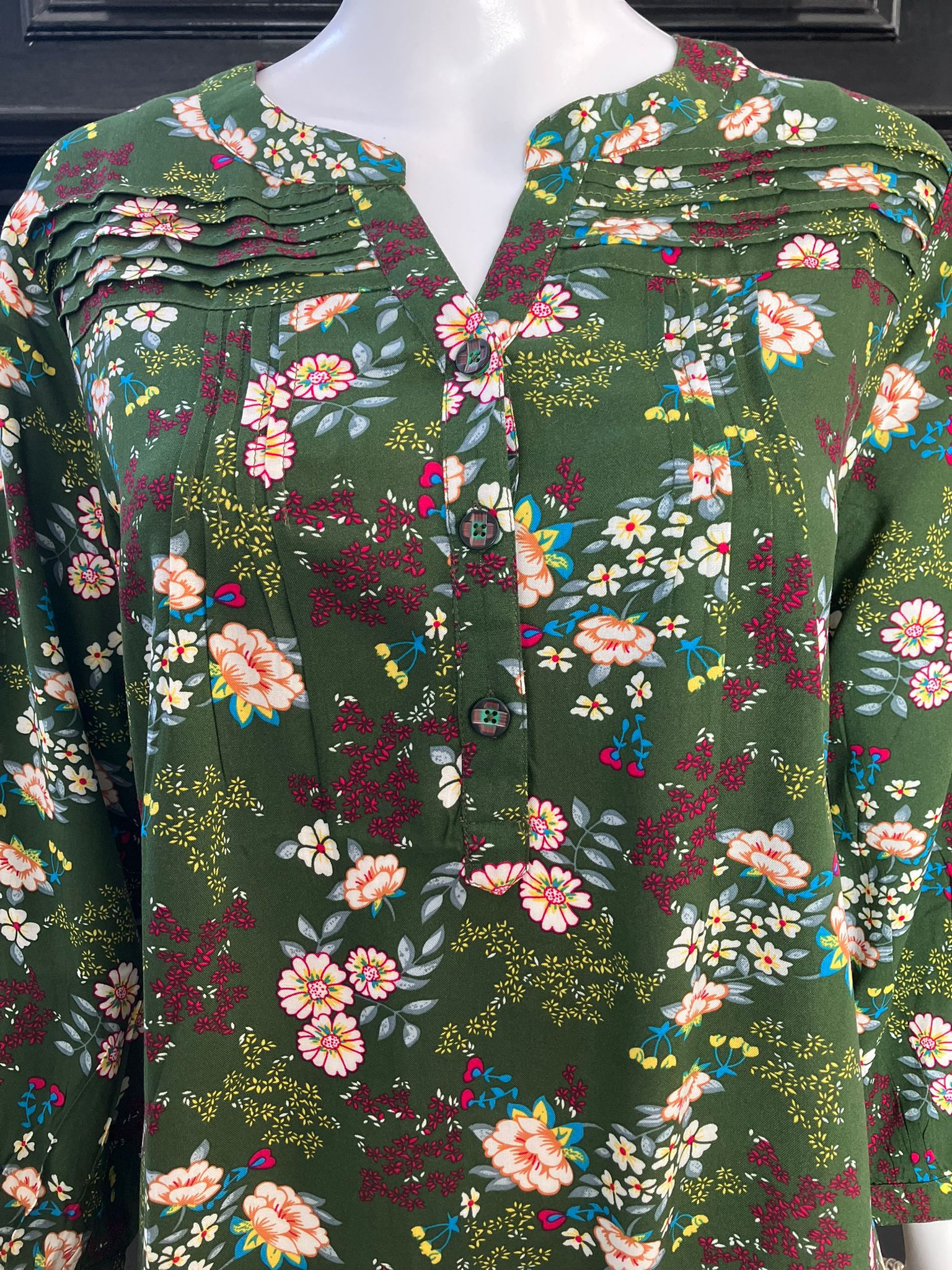 Floral Printed Tunic Short Dress. Perfect for casual and formal outings