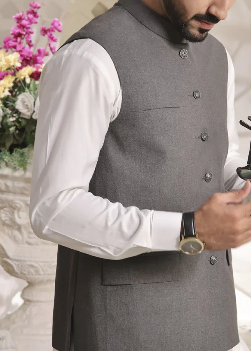 Grey Steel Striker Waistcoat - Men Waistcoat