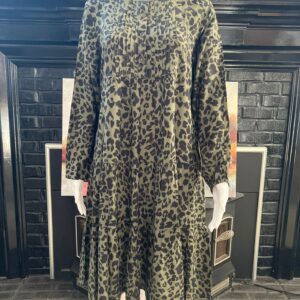 Leopard Print Ruffle Dress