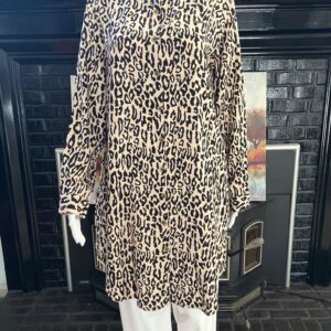 Leopard Print Shirt Dress Kurti
