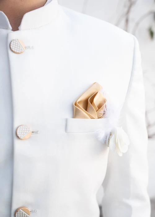 Offwhite Boys Prince Coat - 3pc Kurta set - Yes The Instyle