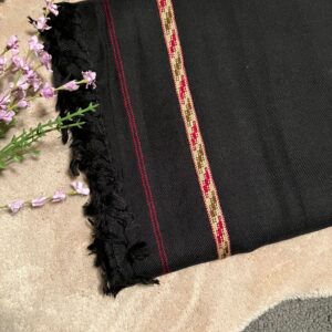 Peshawari Luxe Wool Shawl for Men - Black