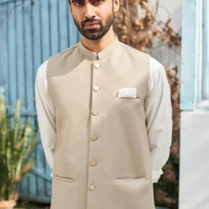 Premium Beige Waistcoat - Men Waistcoat