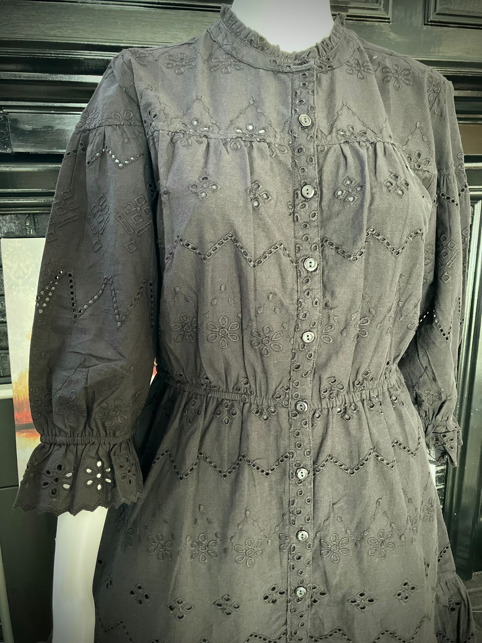 Smoked Eyelet Mini Dress Kurt Top for girls and women