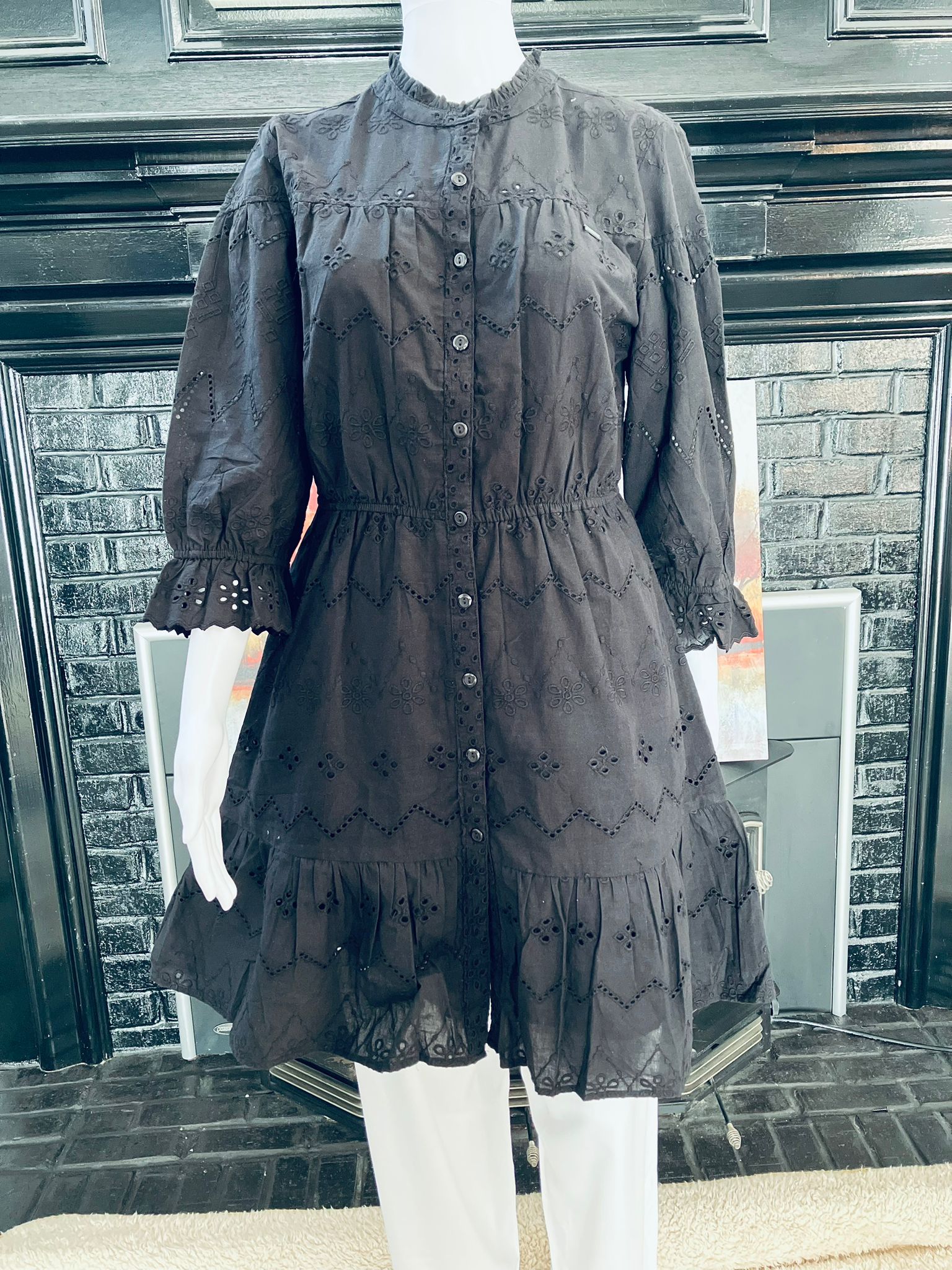 Smoked Eyelet Mini Dress Kurt Top for girls and women