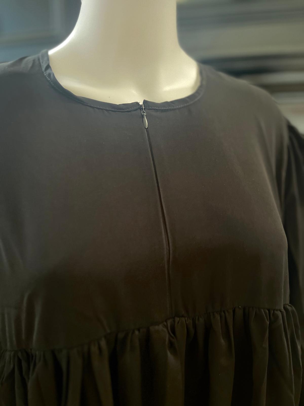 3pc Abaya with Khimar and Nose piece in Black Kashibo - Mumin Collection - Image 4