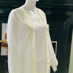 White Umrah Abaya with Shrug